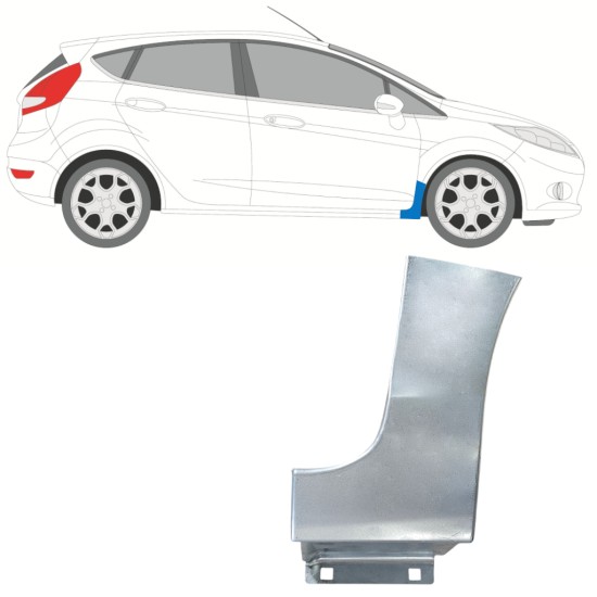Reparatiepaneel voorspatbord voor Ford Fiesta 2008-2017 / Rechts 15777