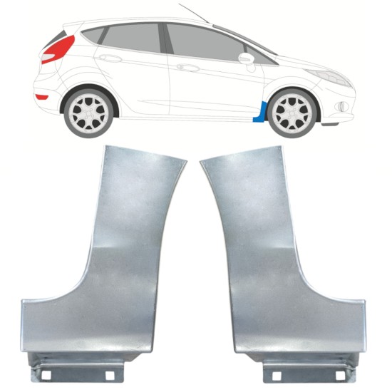 Reparatiepaneel voorspatbord voor Ford Fiesta 2008-2017 / Links + Rechts / Set 15779