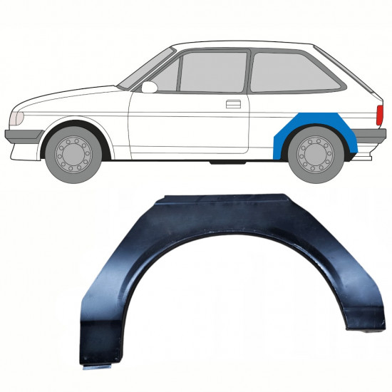 Reparatiepaneel achterspatbord voor Ford Fiesta 1983-1989 / Links 8750