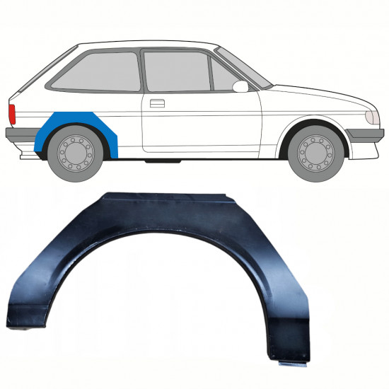 Reparatiepaneel achterspatbord voor Ford Fiesta 1983-1989 / Rechts 8749