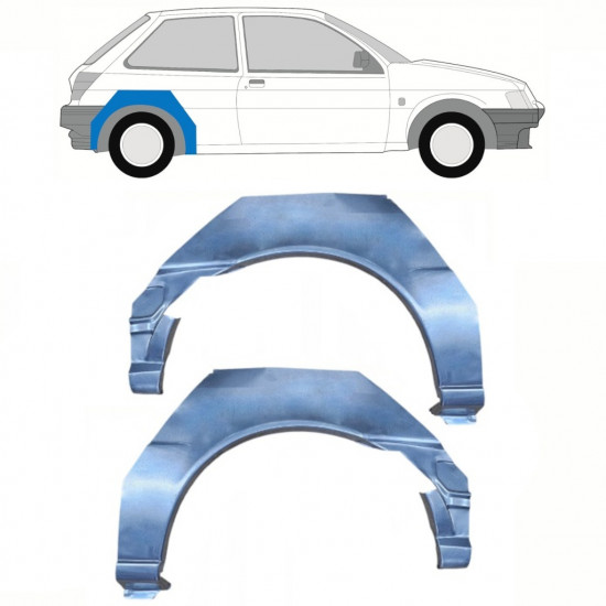 Reparatiepaneel achterspatbord voor Ford Fiesta 1989-1995 / Links + Rechts / Set 10631