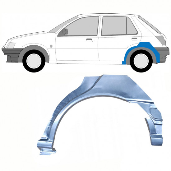 Reparatiepaneel achterspatbord voor Ford Fiesta 1989-1995 / Links 8748