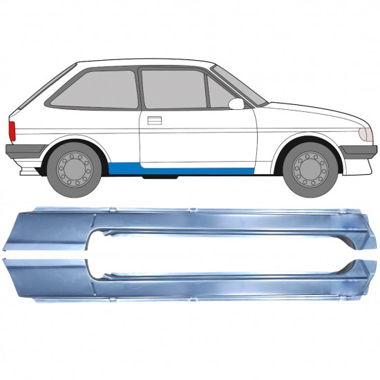 Volledige dorpel voor Ford Fiesta 1983-1989 / Links + Rechts 9719