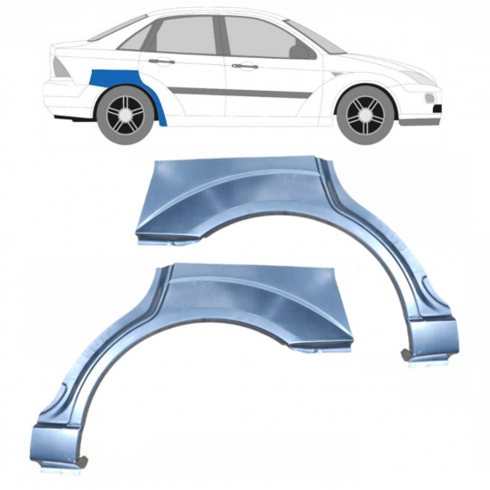 Reparatiepaneel achterspatbord voor Ford Focus 1998-2007  / Links + Rechts / SEDAN / Set 6562