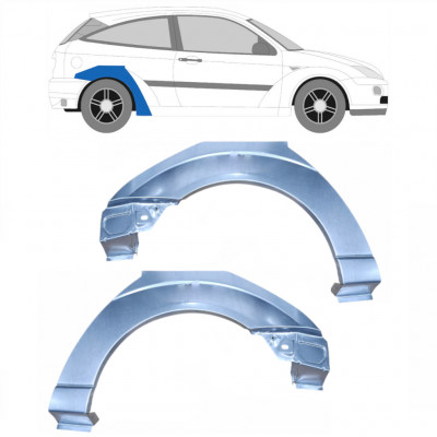 Reparatiepaneel achterspatbord voor Ford Focus 1998-2007 / Links + Rechts / Set 6287