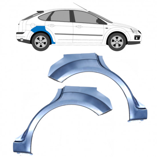 Reparatiepaneel achterspatbord voor Ford Focus 2004-2011 / Links + Rechts / Set 9425