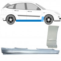 Volledige dorpel + reparatiepaneel voorste spatbord voor Ford Focus 1998-2007 / Rechts / Set 8733