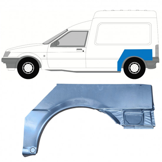 FORD COURIER 1989-1995 ACHTERSTE WIELKAST REPARATIE PANEEL / LINKS