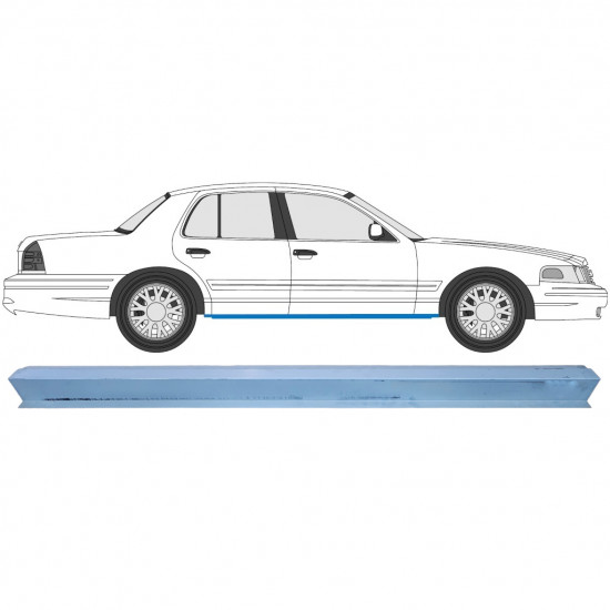 Reparatie dorpel voor Ford Crown Victoria 1991-1997 / Links = Rechts (symmetrisch) 7173