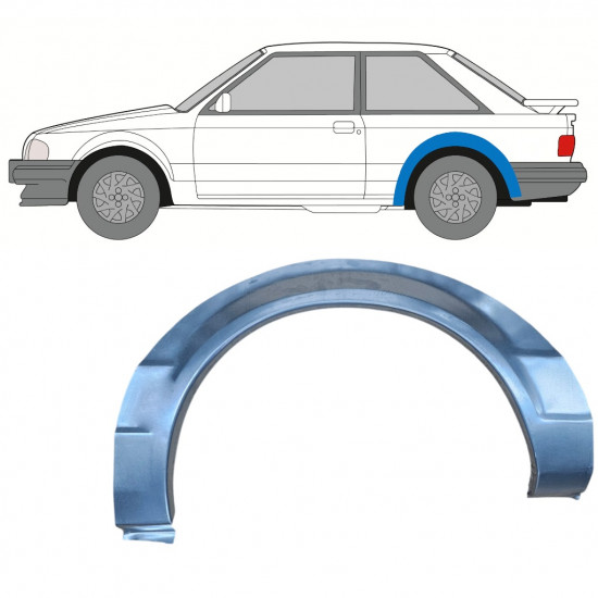 Reparatiepaneel achterspatbord voor Ford Escort 1980-1986 / Links 7817