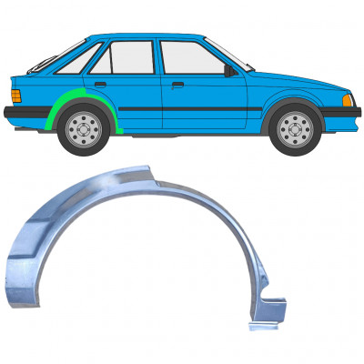 FORD ESCORT 1980-1986 5 DEUR ACHTERSTE WIELKAST REPARATIE PANEEL / RECHTS