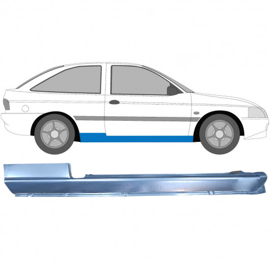 Volledige dorpel voor Ford Escort 1995-2000 / Rechts 6614