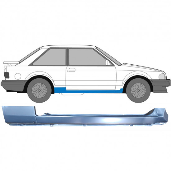 Volledige dorpel voor Ford Escort 1980-1986 / Rechts 6612