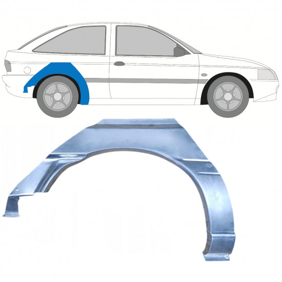 Reparatiepaneel achterspatbord voor Ford Escort 1995-2000 / Rechts 7814