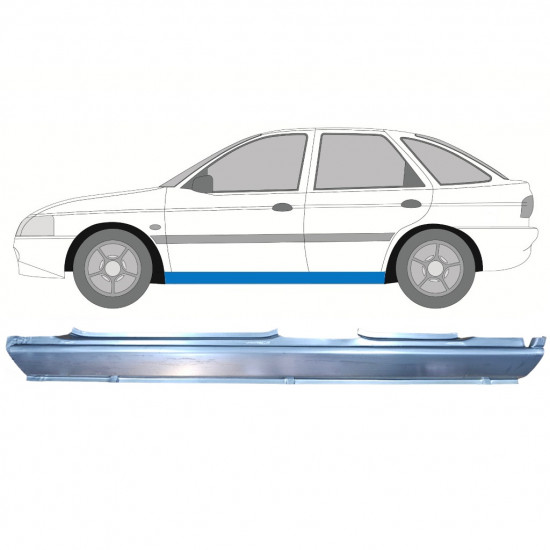 Volledige dorpel voor Ford Escort 1995-2000 / Links 8989