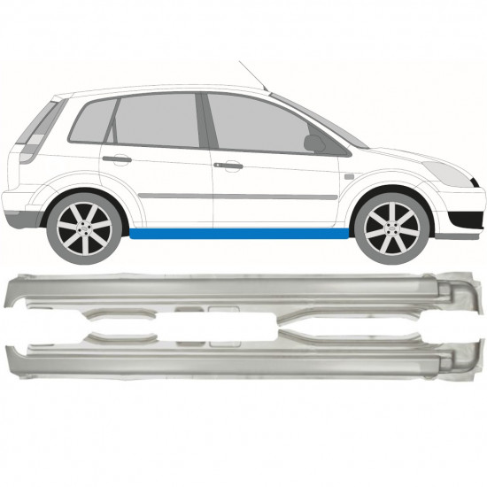 Volledige dorpel voor Ford Fiesta 2002-2008 / Links + Rechts / Set 9464