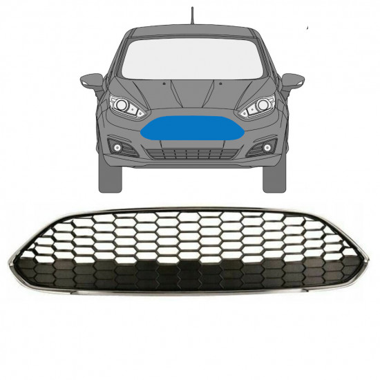 Grill voor Ford Fiesta 2015-2017 9318