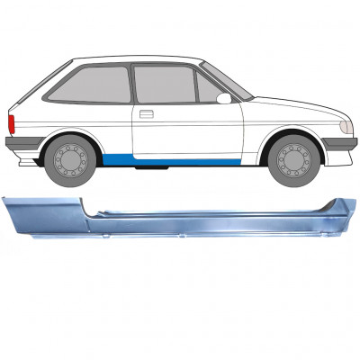 Volledige dorpel voor Ford Fiesta 1983-1989 / Rechts 7344