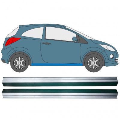 Reparatie dorpel onderste deel voor Ford Ka 2008-2016 / Links + Rechts / Links = Rechts (symmetrisch) / Set 12945