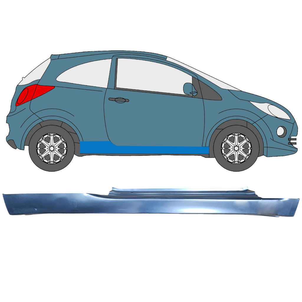 FORD KA 2008-2016 DORPEL REPARATIEPANEEL / RECHTS