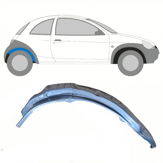 Binnen reparatiepaneel achterste spatbord voor Ford KA 1996-2008 / Rechts 10772