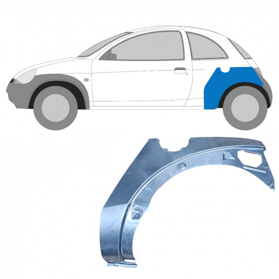 Reparatiepaneel achterspatbord voor Ford KA 1996-2008 / Links 10770