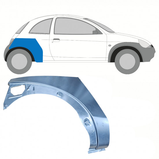 Reparatiepaneel achterspatbord voor Ford KA 1996-2008 / Rechts 10769