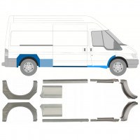 Reparatiepaneel dorpel + achterspatbord voor Ford Transit 2000-2013 / LWB / Links + Rechts / Set 10640