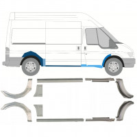 Reparatiepaneel dorpel + achterspatbord voor Ford Transit 2000-2013 / MWB / Links + Rechts / Set 10637