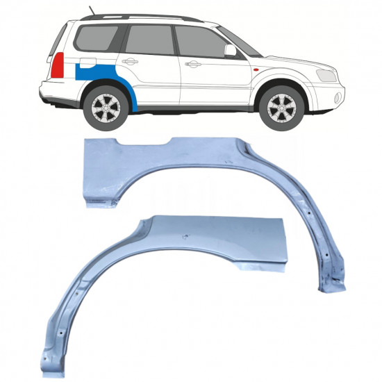 Reparatiepaneel achterspatbord voor Subaru Forester Sg 2002-2008 / Links + Rechts / Set 9896