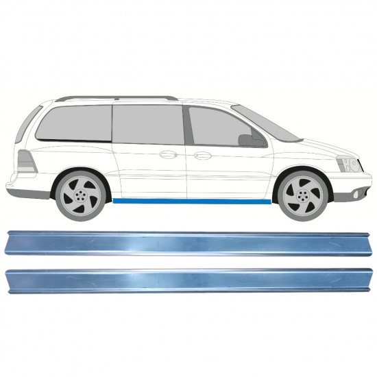 Reparatie dorpel voor Ford Freestar 2004-2007 / Links = Rechts (symmetrisch) / Set 9951