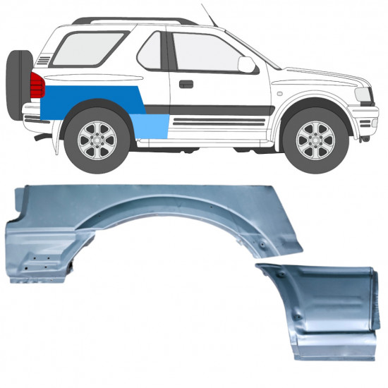 Reparatiepaneel achterspatbord voor Opel Frontera B 1999-2002 / Rechts / Set 12837