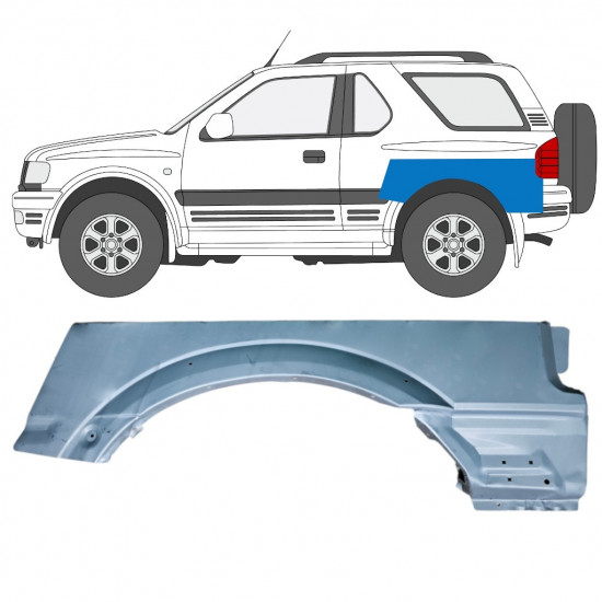 Reparatiepaneel achterste spatbord bovenste deel voor Opel Frontera B 1999-2002 / Links 12835