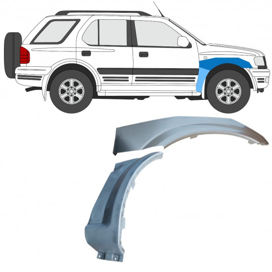 OPEL FRONTERA B 1999-2002 REPARATIEPANEEL VOORVLEUGEL / SET / RECHTS