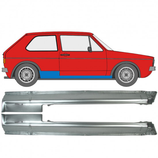 VW GOLF 1 1974- 3 DEUR DORPEL REPARATIEPANEEL / SET