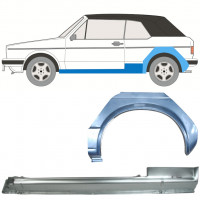 Reparatiepaneel dorpel + achterspatbord voor VW Golf 1 1979-1993 CABRIO / Links / Set 12578