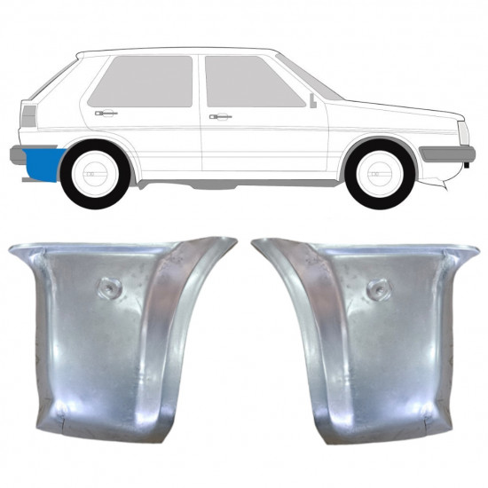 Reparatiepaneel achter hoek voor VW Golf 2 1982- / Set 12020