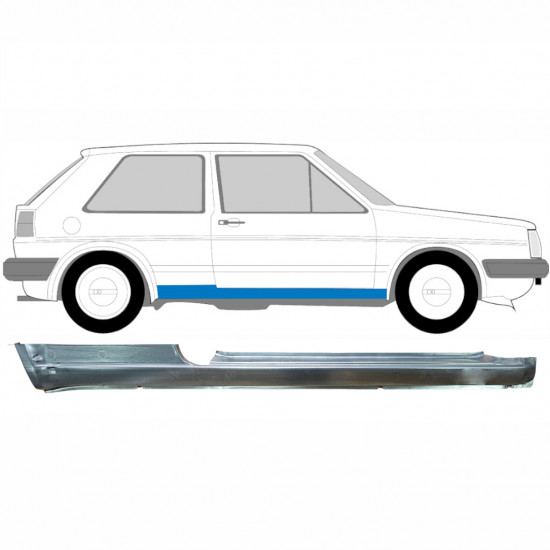 VW GOLF 2 1982- 3 DEUR DORPEL REPARATIEPANEEL / RECHTS