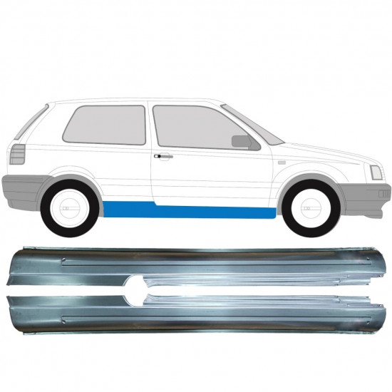 Reparatie dorpel voor VW Golf 3 1991- / Links + Rechts / Set 9291