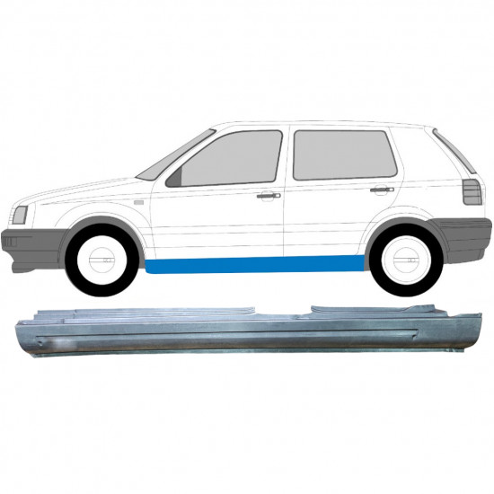 VW GOLF 3 1991- 5 DEUR DORPEL REPARATIEPANEEL / LINKS