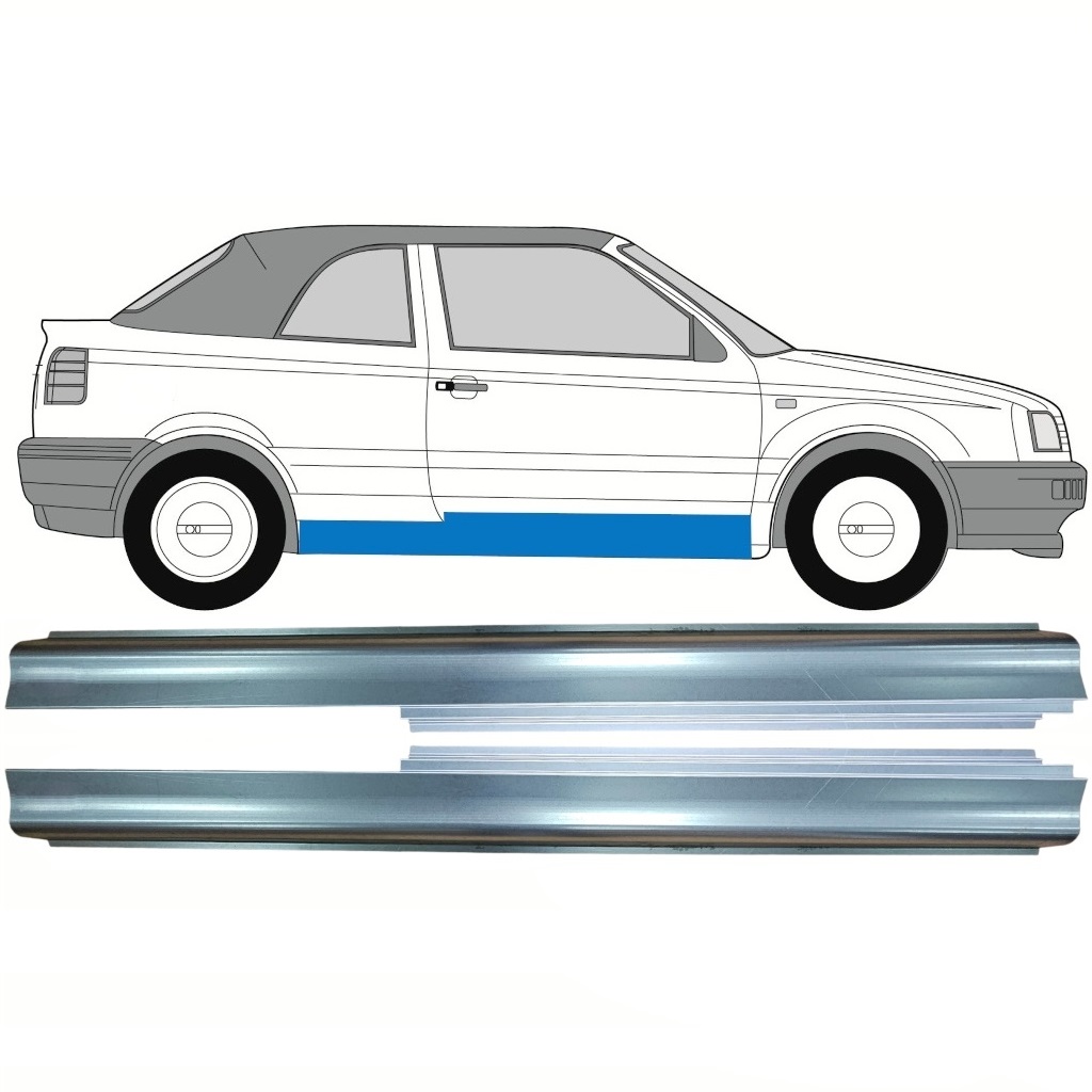 Reparatie Dorpel Voor Volkswagen Golf 3 1991-1998 / Links + Rechts / Cabrio / Set 10374