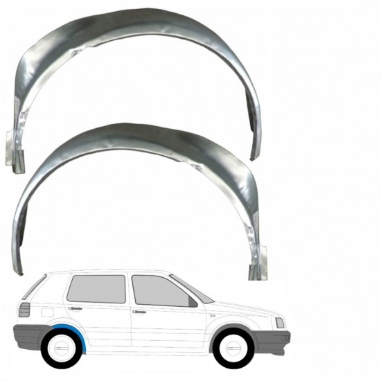 VW GOLF 3 1991-1998 ACHTER ZIJDE INTERN REPARATIEPANEEL WIELKAST / SET