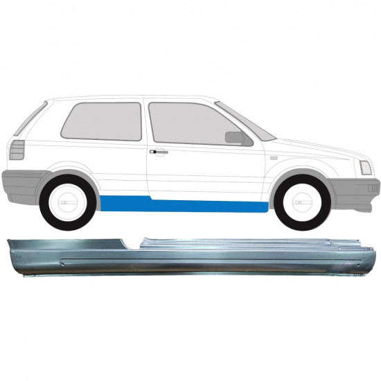 VW GOLF 3 1991- 3 DEUR DORPEL REPARATIEPANEEL / RECHTS