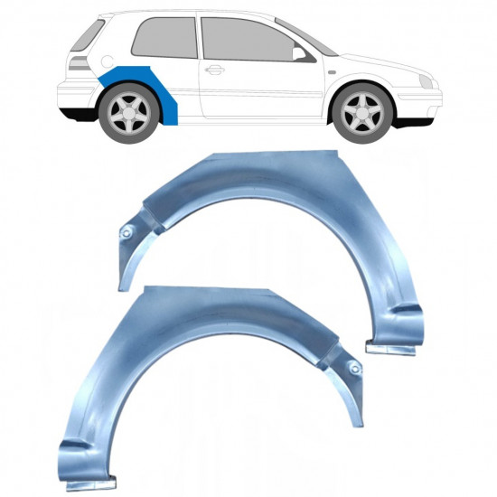 Reparatiepaneel achterspatbord voor VW Golf 4 1997- / Links + Rechts / Set 9183