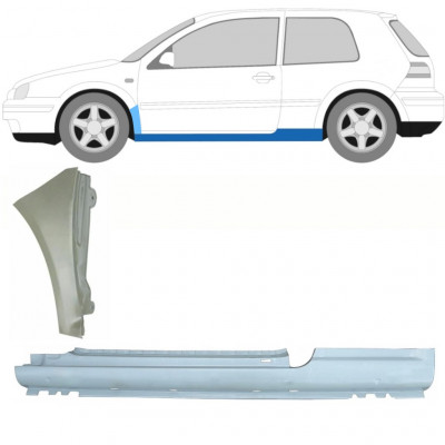 Reparatiepaneel dorpel + voorste spatbord voor VW Golf 4 1997- / Links /  8732