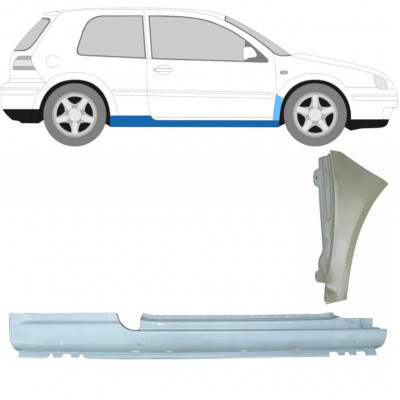 Reparatiepaneel dorpel + voorste spatbord voor VW Golf 4 1997- / Rechts /  8731