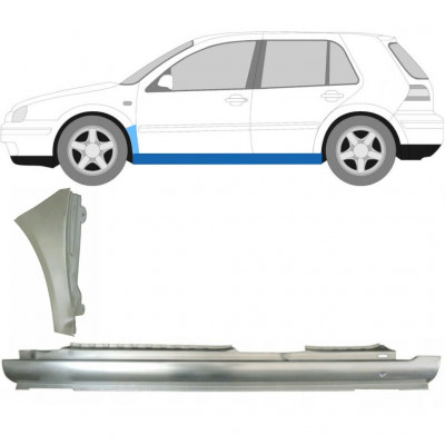 Reparatiepaneel dorpel + voorste spatbord voor VW Golf 4 1997- / Links /  8728