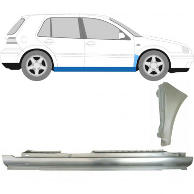 VW GOLF 4 1997- 5 DEUR DORPEL REPARATIEPANEEL + VOORSPATBORD REPARATIEPANEEL / RECHTS