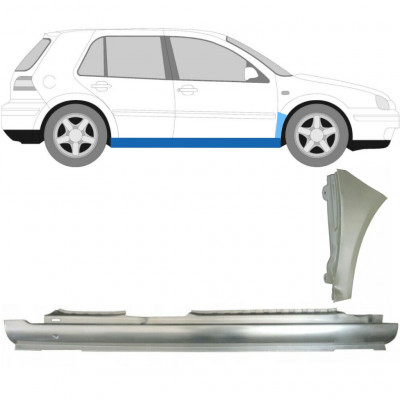 Reparatiepaneel dorpel + voorste spatbord voor VW Golf 4 1997- / Rechts /  8727