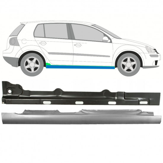 VW GOLF 5 2003-2009 INTERN + BUITENSTE DORPEL REPARATIEPANEEL / SET / RECHTS